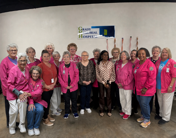 Pink Ladies 2026 Appreciation LuncheonGroup photo of all the Volunteer "Pink Ladies"